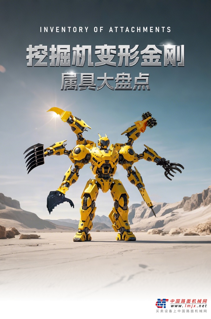 恒旺集团挖掘机变形金刚，属具大盘点！